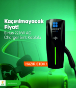 22kW Elektrikli Araç Şarj İstasyonu Kablolu