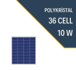 Lexron 10W Polykristal Güneş Paneli