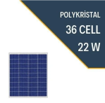 Lexron 22W Polykristal Güneş Paneli