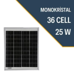 Lexron 25W Monokristal Güneş Paneli