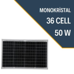Lexron 50W Monokristal Güneş Paneli