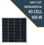 Lexron Half Cut 160W Monokristal Güneş Paneli