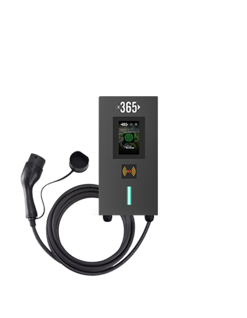 E-365 AC Mini Tip 43 İnç Ekranlı Tek Kablolu RFID 22kW Şarj İstasyonu